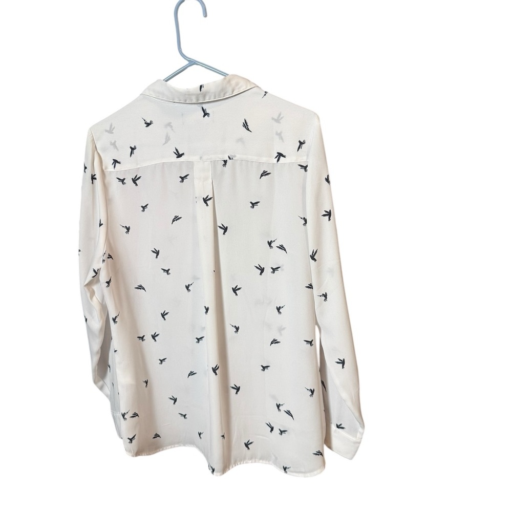 Banana Republic Cream Seagull Print Blouse - Picture 6 of 7